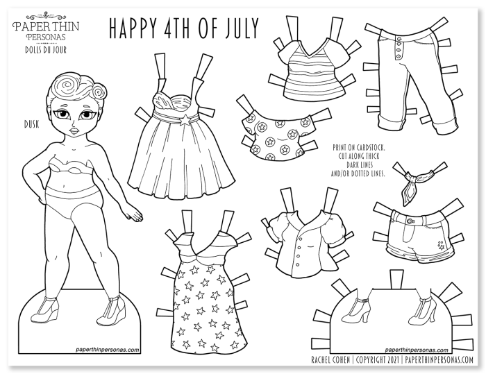 Happy th of july with paper dolls â paper thin personas