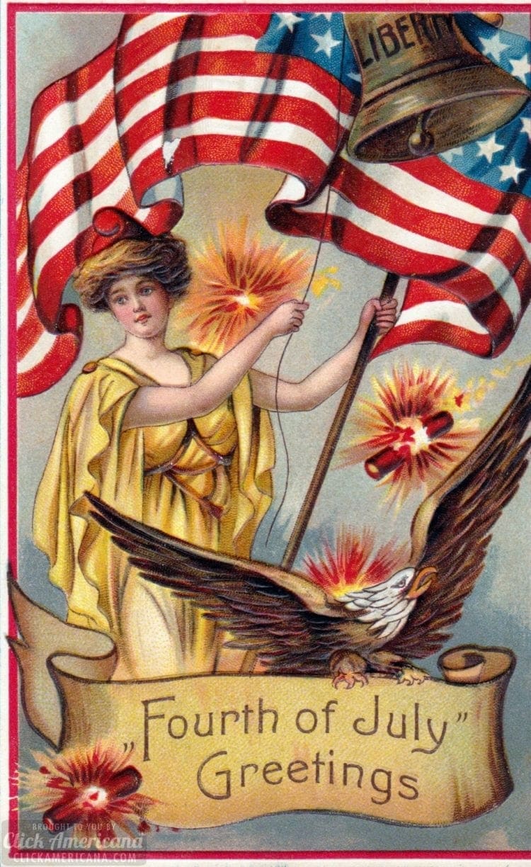 Vintage postcards for the th of july to see share