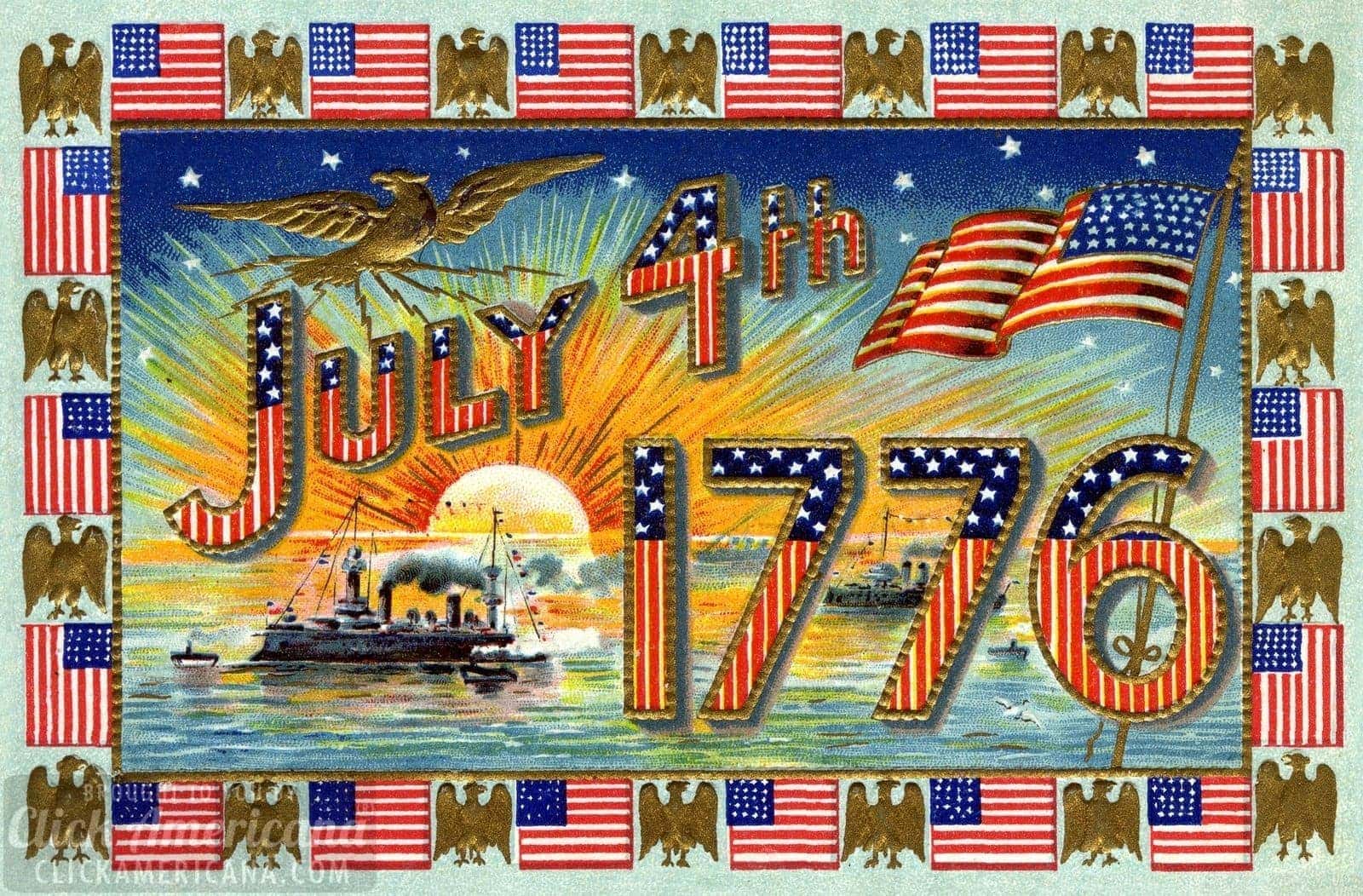 Vintage postcards for the th of july to see share