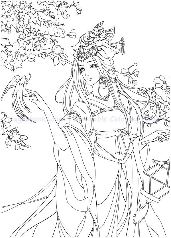 Download portrait coloring page chinese classic cute coloring pages coloring books people coloring pages