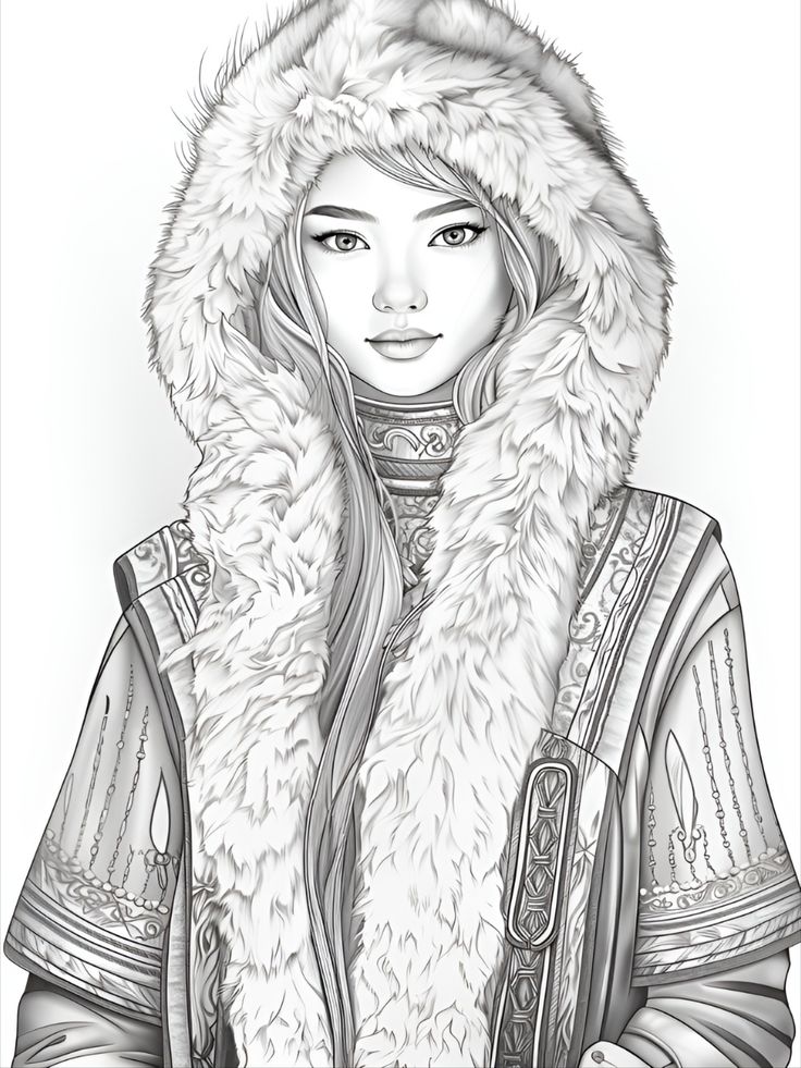 Pin on asian women coloring book
