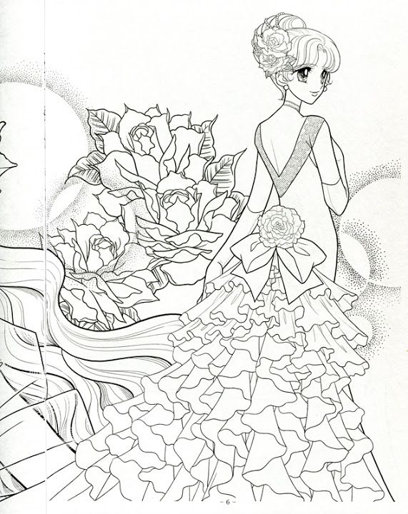 Japanese shoujo coloring book