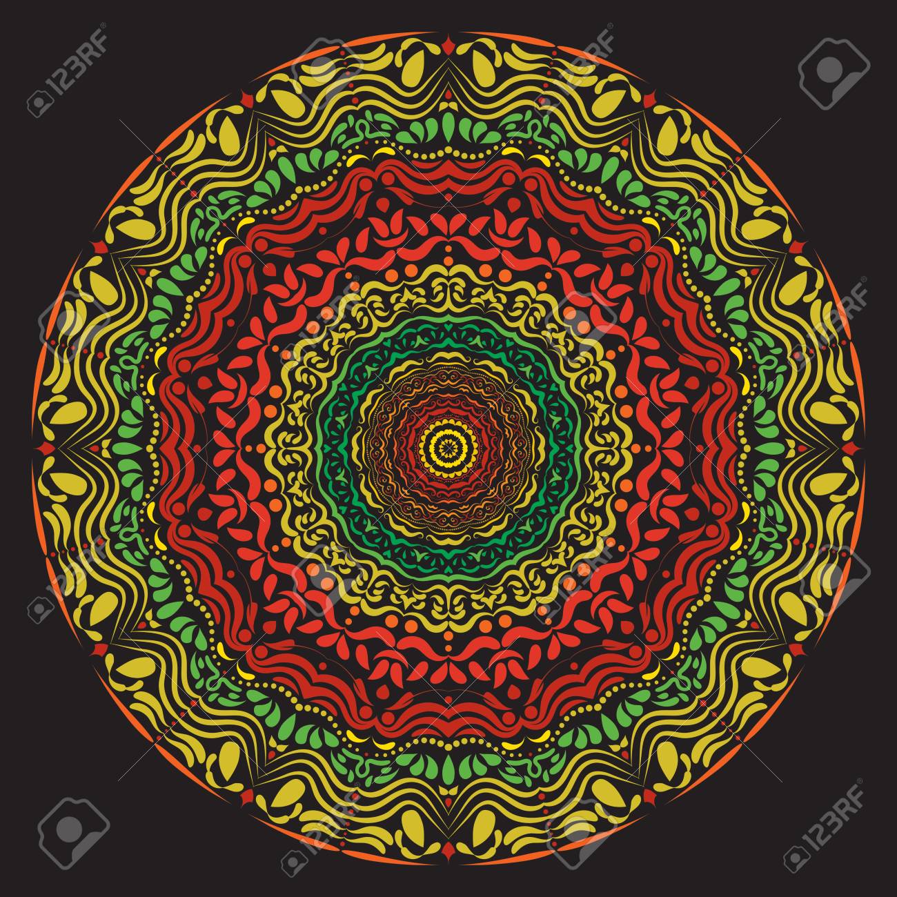 Vector hand drawn mandala art abstract pattern vintage decorative asian islam indian arabic turkish aztec elements coloring page template for background invitation birthday wedding cards royalty free svg cliparts vectors and stock