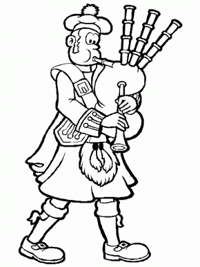 Coloring page scottish bagpipes
