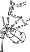 Vintage bagpipes coloring page free printable coloring pages