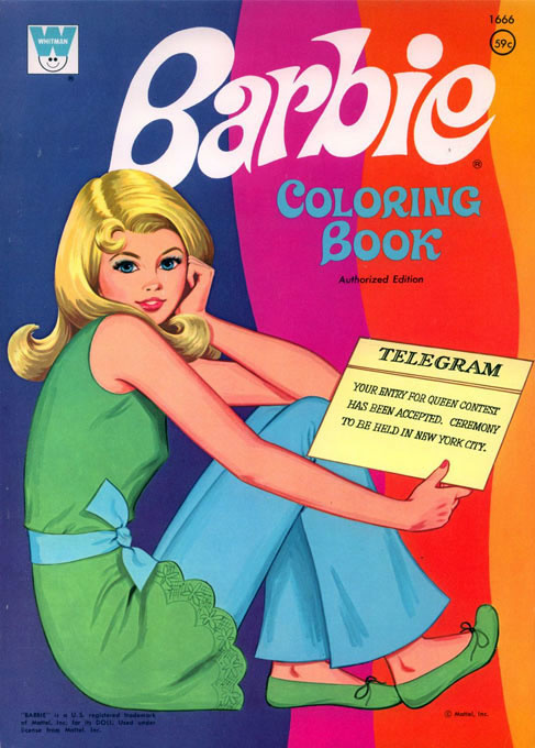 Barbie coloring book whitman retro reprints