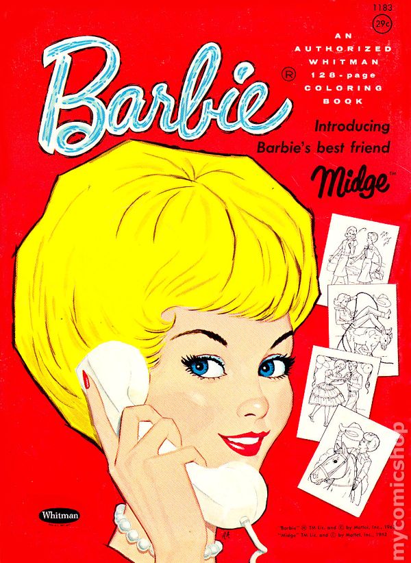 Barbie coloring book introducing midge sc whitman ic books