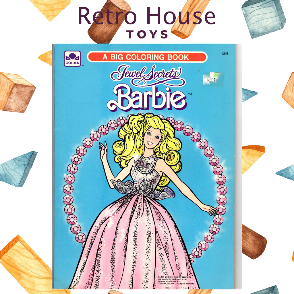 Pdf vintage barbie paper doll colouring book jewel secrets barbie malaysia