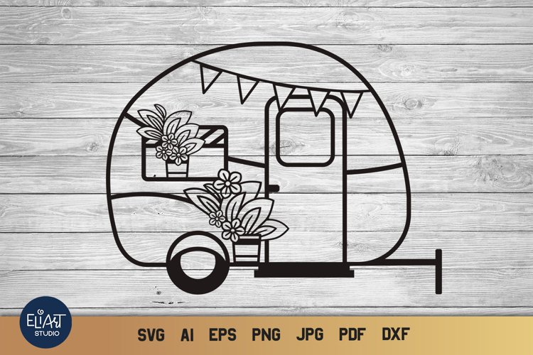 Camping coloring pages design bundles