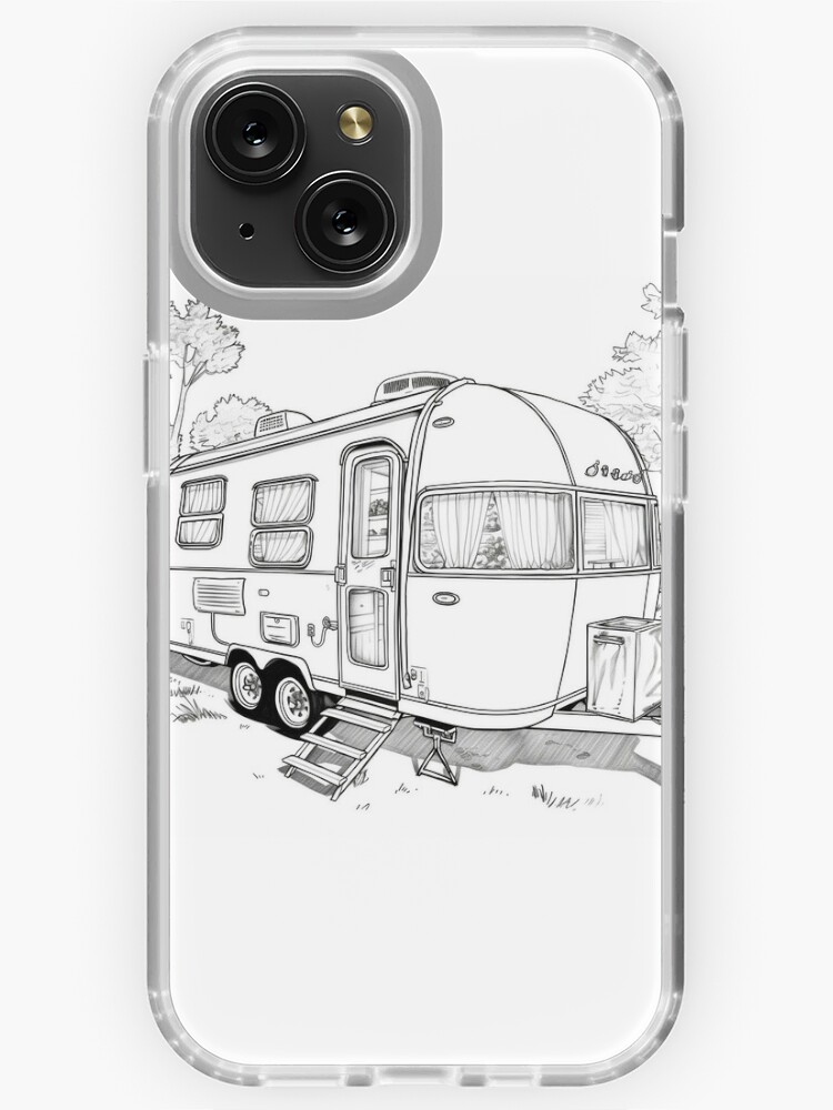 Travel trailer camper coloring page