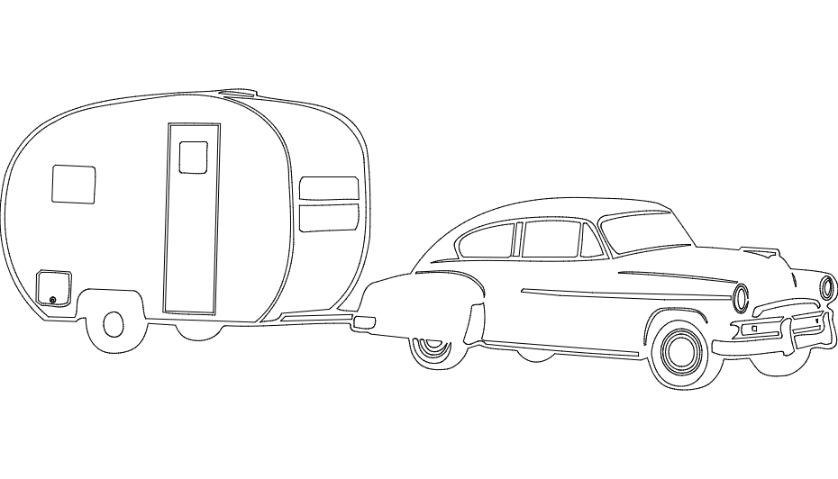 Ye olde camping trailer dxf file free download