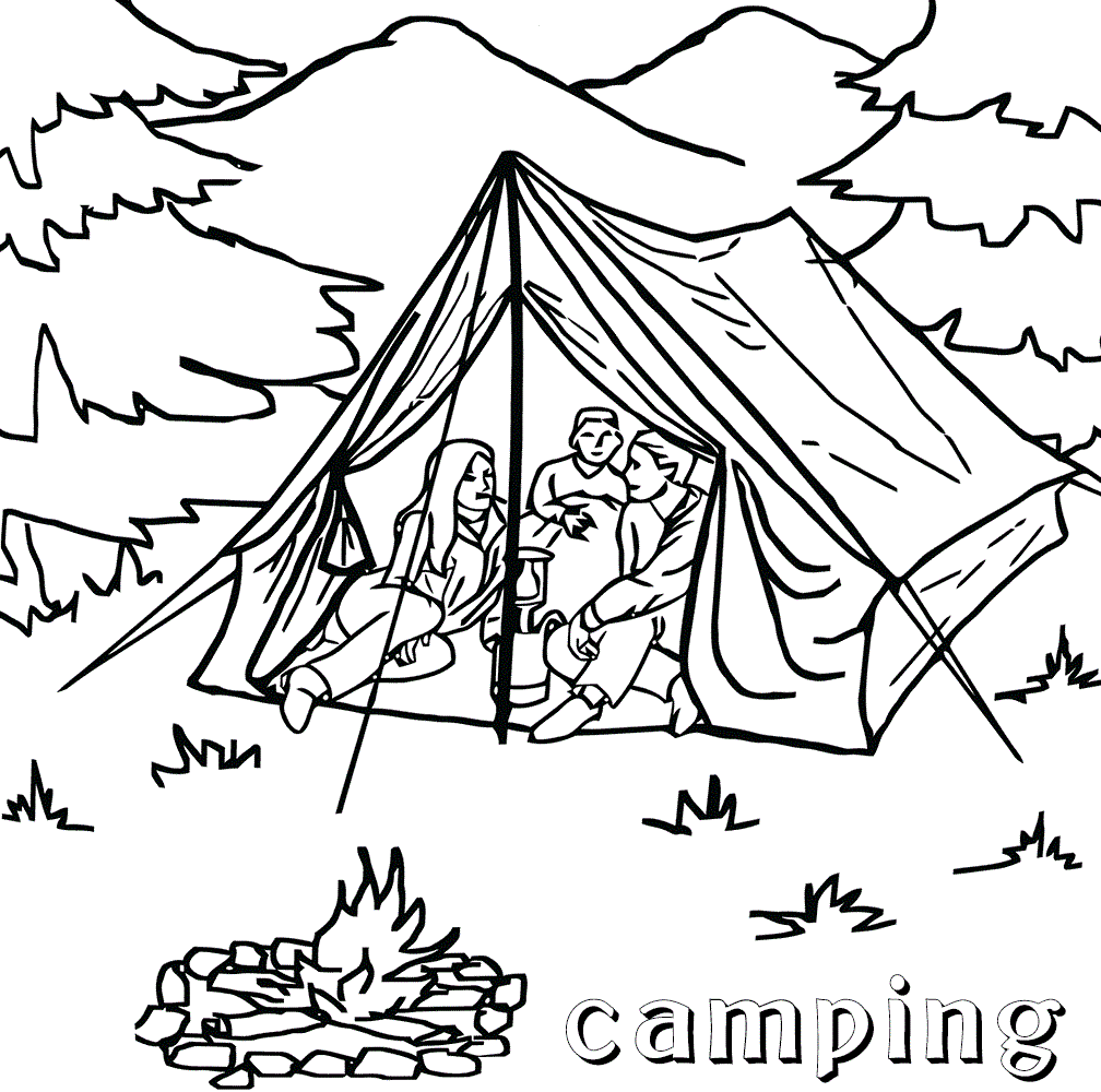 Free printable camping coloring pages