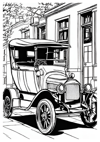 Explore nostalgia antique cars coloring pages for classic fun teaching resources