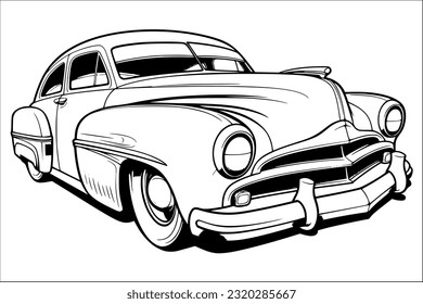 Black white coloring page retro vintage stock vector royalty free