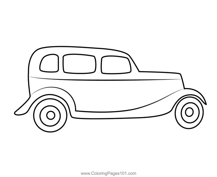 Old vintage car coloring page in old vintage cars cars coloring pages vintage cars