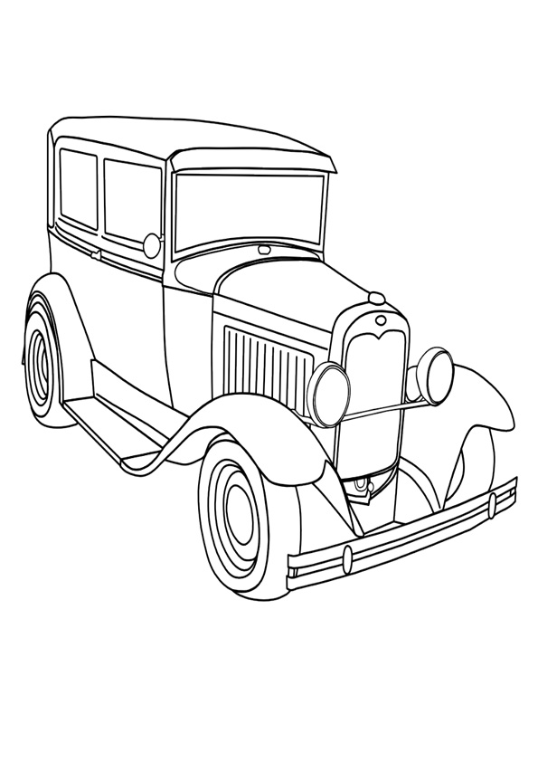 Coloring pages vintage car coloring page