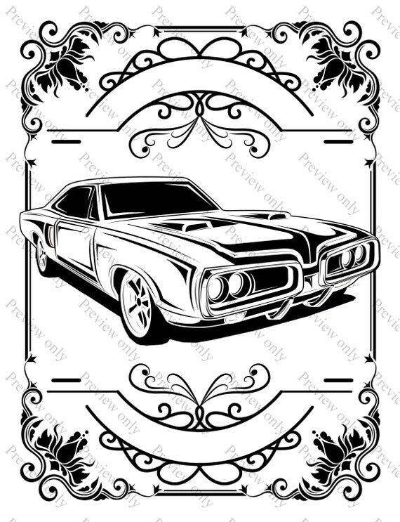 Classic cars coloring pages pack print and color vehicles automobiles vintage muscle hot rods