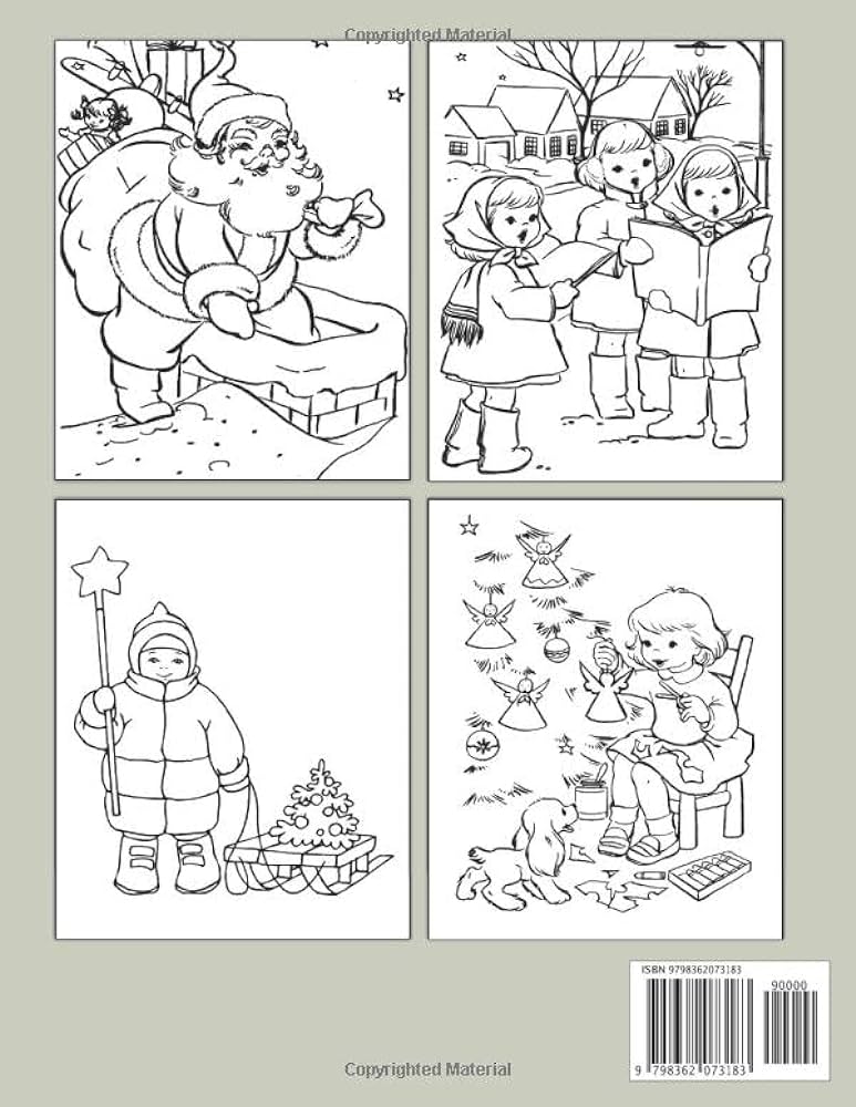 Vintage christmas coloring book celebrate the holiday season with amazing coloring pages for adults and kids