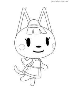 Animal crossing coloring pages print and color animal crossing coloring pages anime mermaid