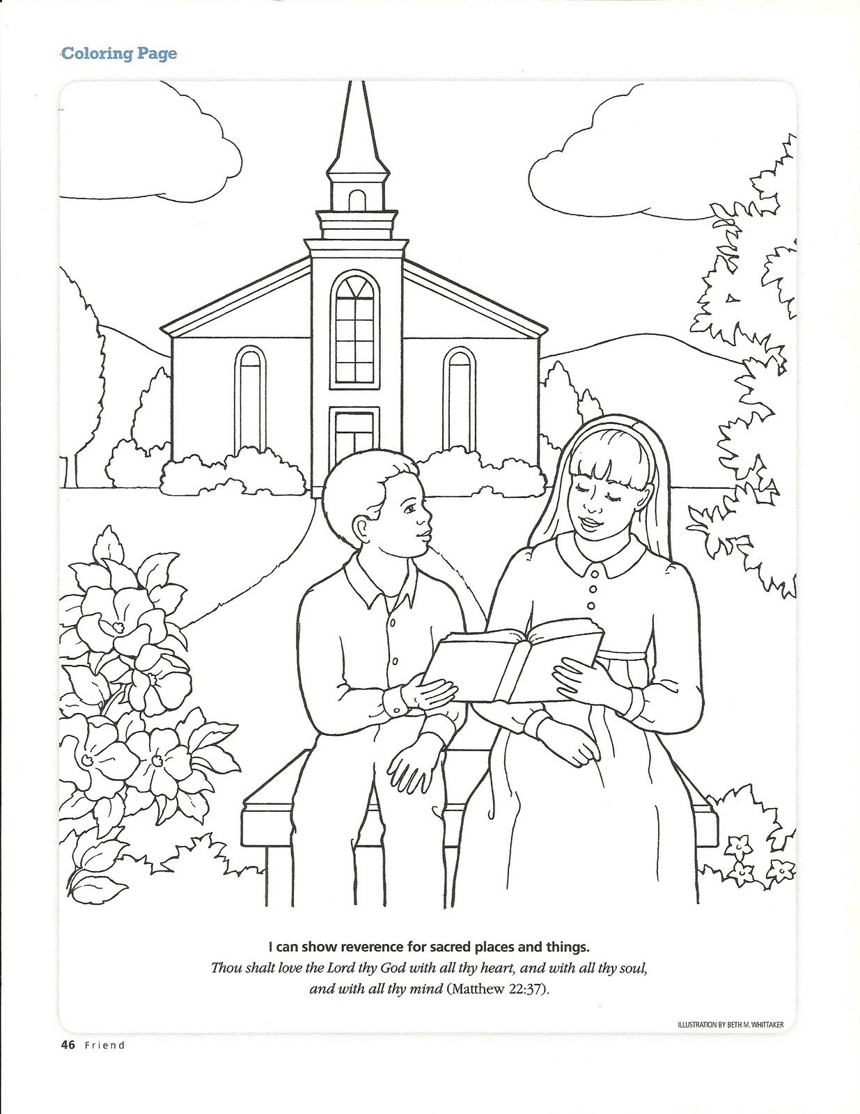 Primary manual lesson worshiping at church journal page coloring page from the beholdâ coloring pages easter coloring pages coloring book pages