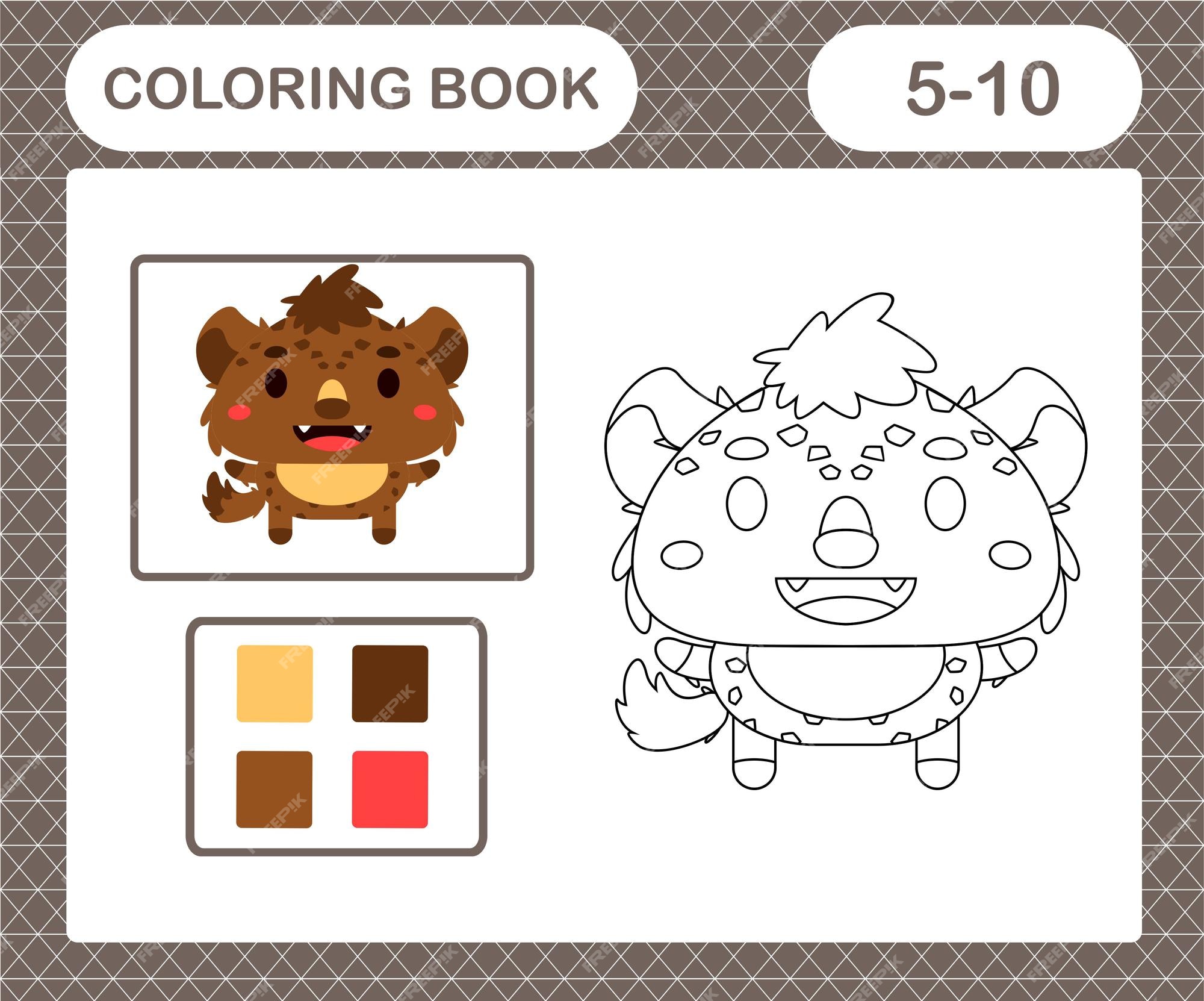 Premium vector coloring page animaleducation game for kindergarten and preschoolcoloring book game