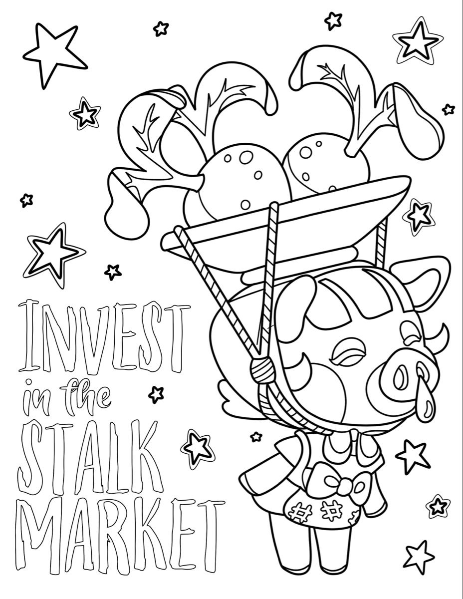 Acnh coloring pages vol instant download