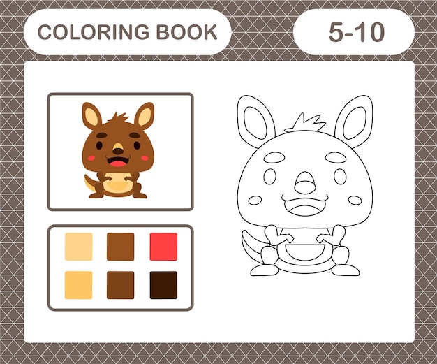 Premium vector coloring page animaleducation game for kindergarten and preschoolcoloring book game