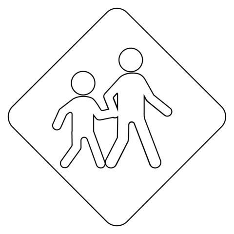 Children crossing emoji coloring page free printable coloring pages