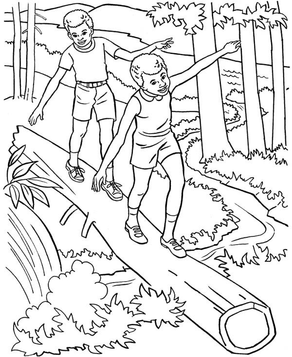 Forest adventure of nature with friends coloring page color luna funny coloring book bear coloring pages coloring pages nature