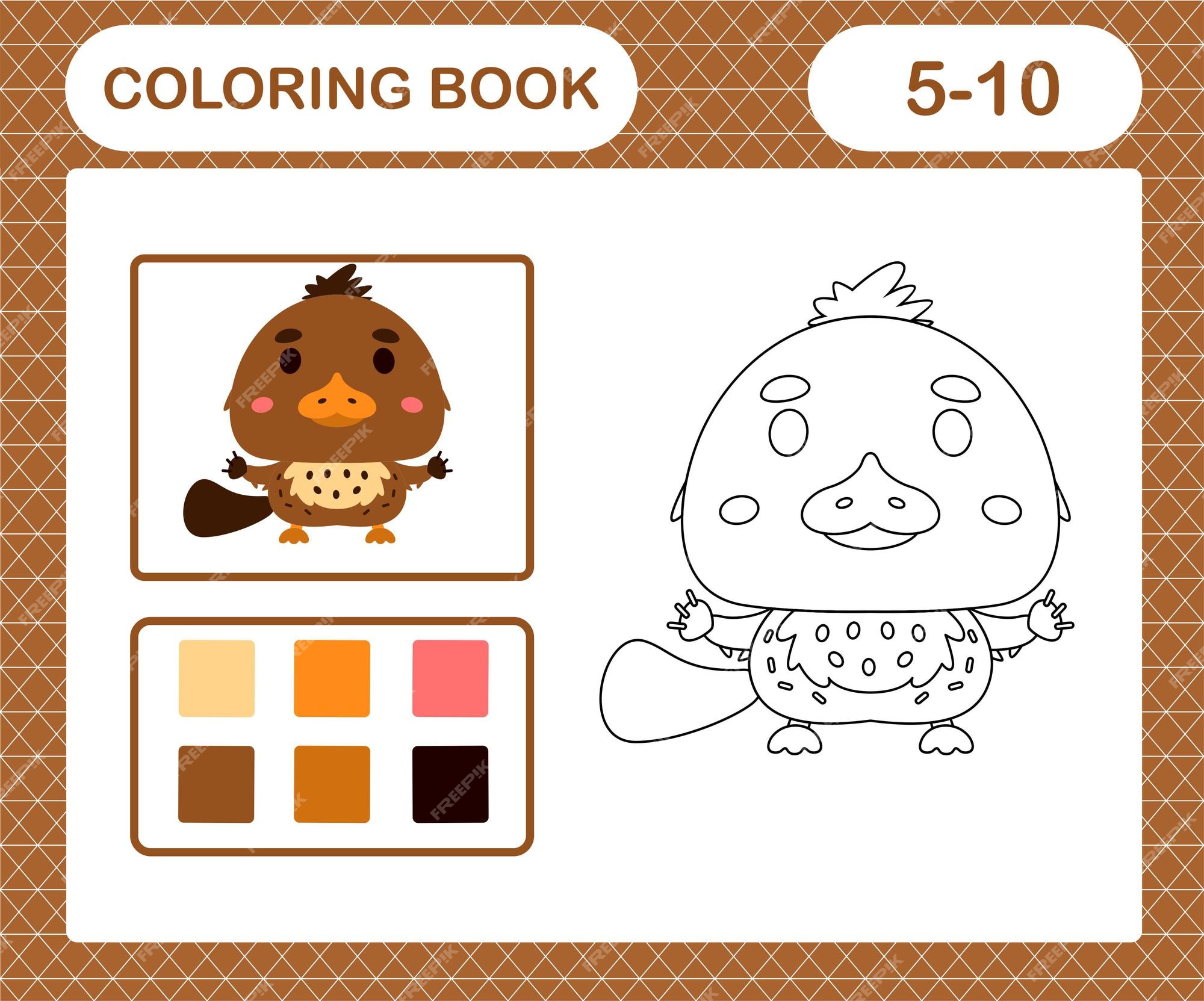 Premium vector coloring page animaleducation game for kindergarten and preschoolcoloring book game