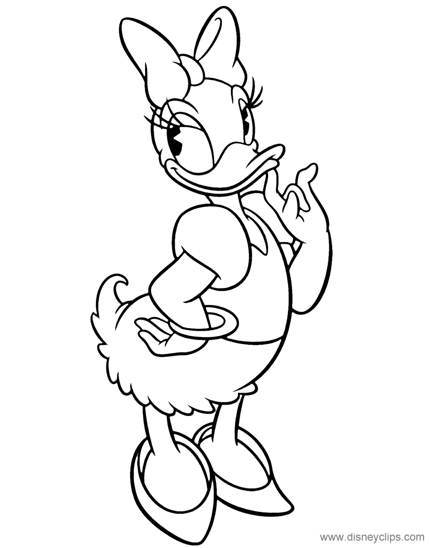 Daisy duck coloring pages