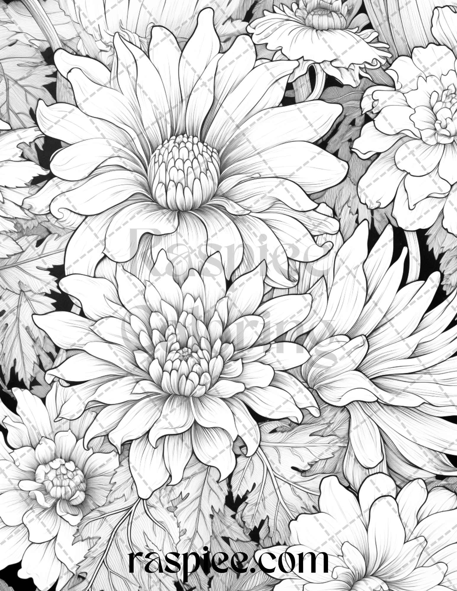 Vintage floral patterns grayscale coloring pages printable for adul â coloring