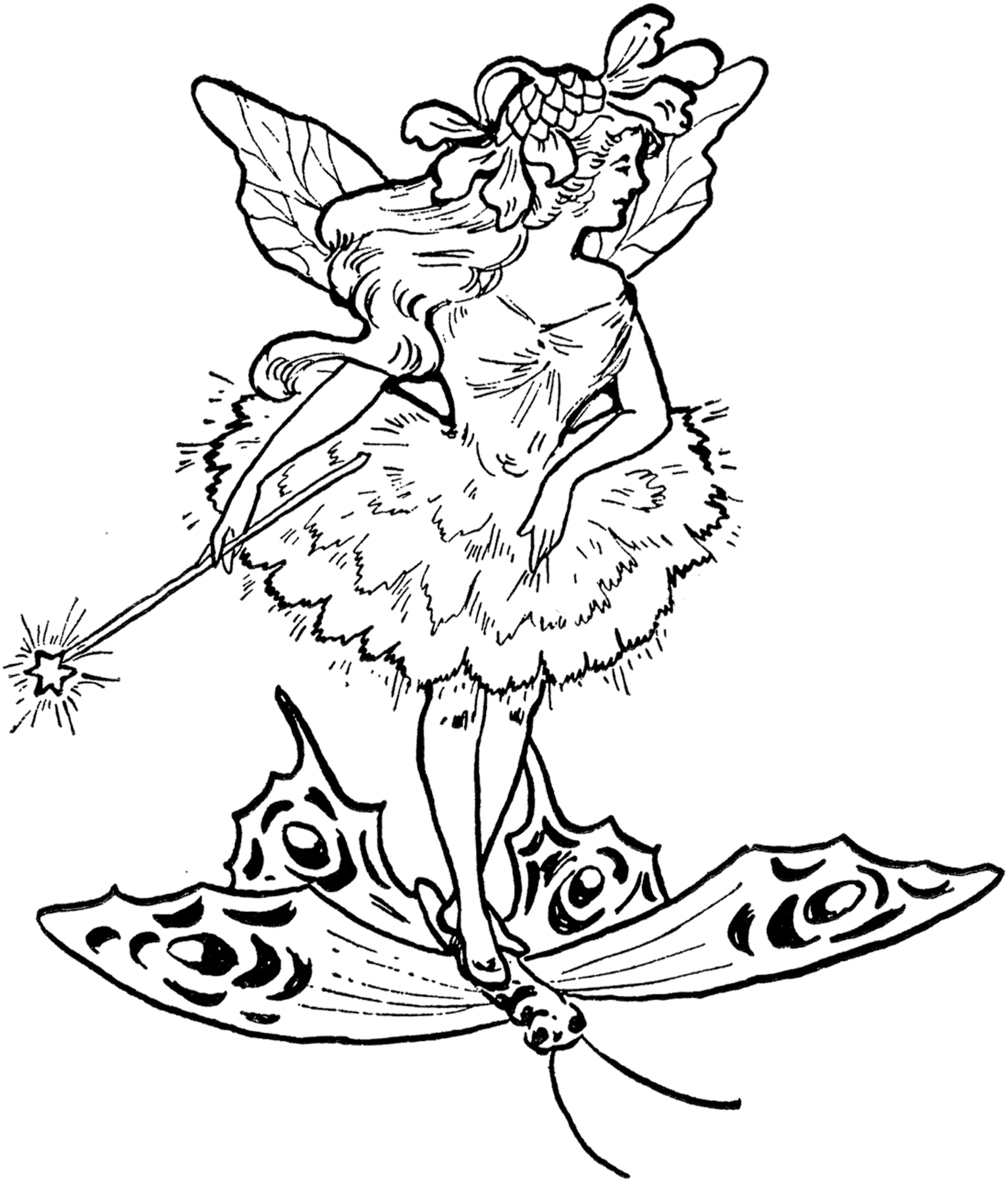 Free fairy coloring pages