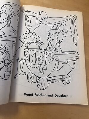 Vintage coloring book the flintstones hanna barbera