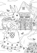 Vintage easter coloring book free coloring pages