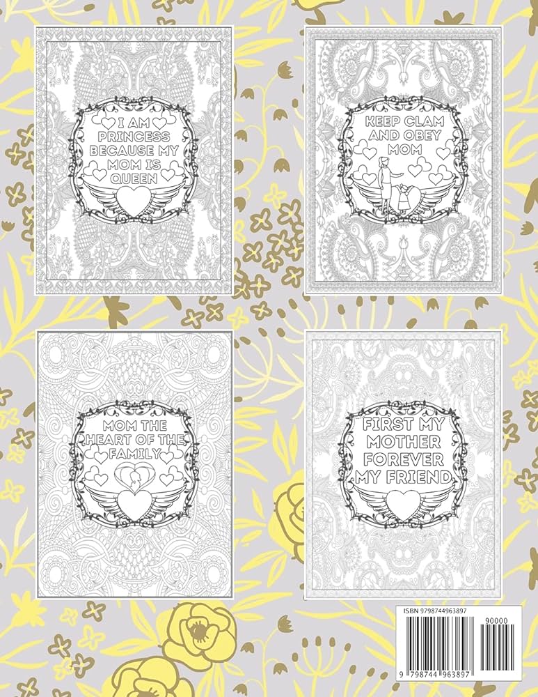 Happy mothers day coloring book for muslim mom and daughter with inspirational quotes and saying for mother and daughter coloring book cylia mira books