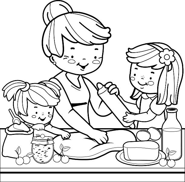 Family coloring stock illustrations royalty