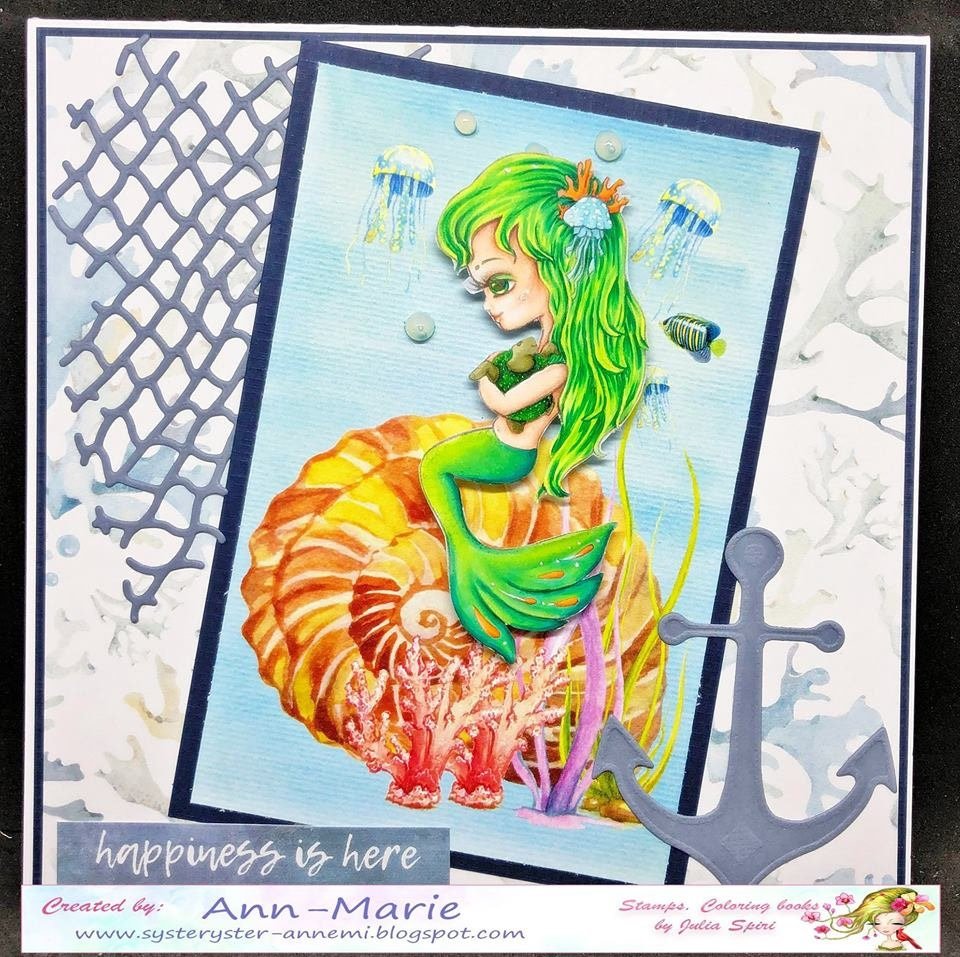 Mermaids coloring pages digital stamp sea fish family mother bab â the art of julia spiri