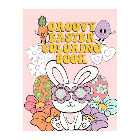 Groovy easter coloring book retro easter basket stuffer coloring book for kids ages