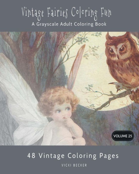 Barnes and noble vintage fairies coloring fun a grayscale adult coloring book bridge street town centre
