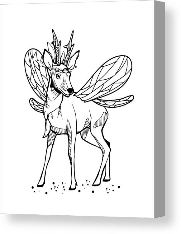 Fairy deer fairycore fairy core grunge vintage canvas print canvas art by bastav