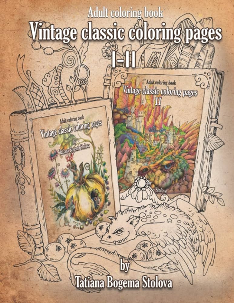 Vintage classic coloring pages