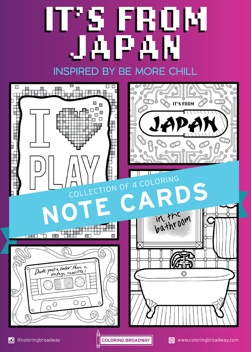 Coloring pages postcards note cards coloring broadway