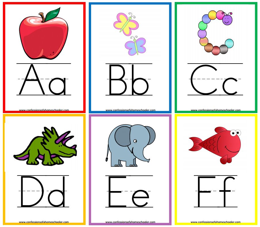 Sets of free printable alphabet flashcards