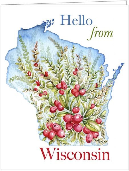 Wisconsin cranberry note card set â sharon christensen fine art