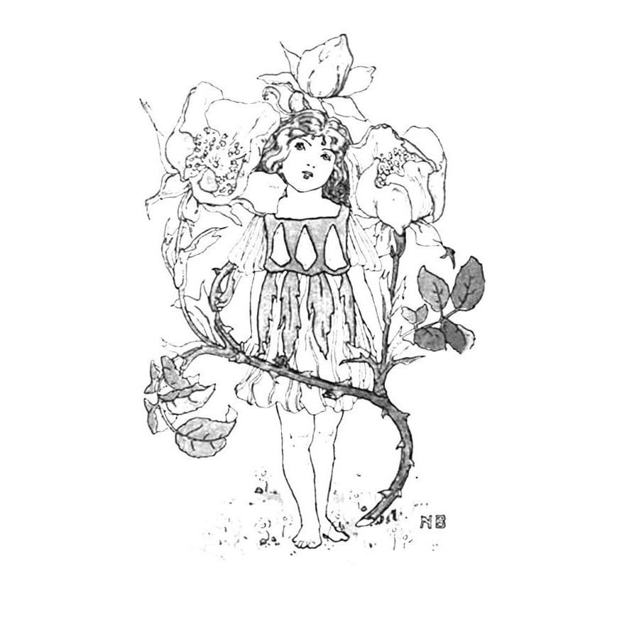 Vintage flower child adult coloring page