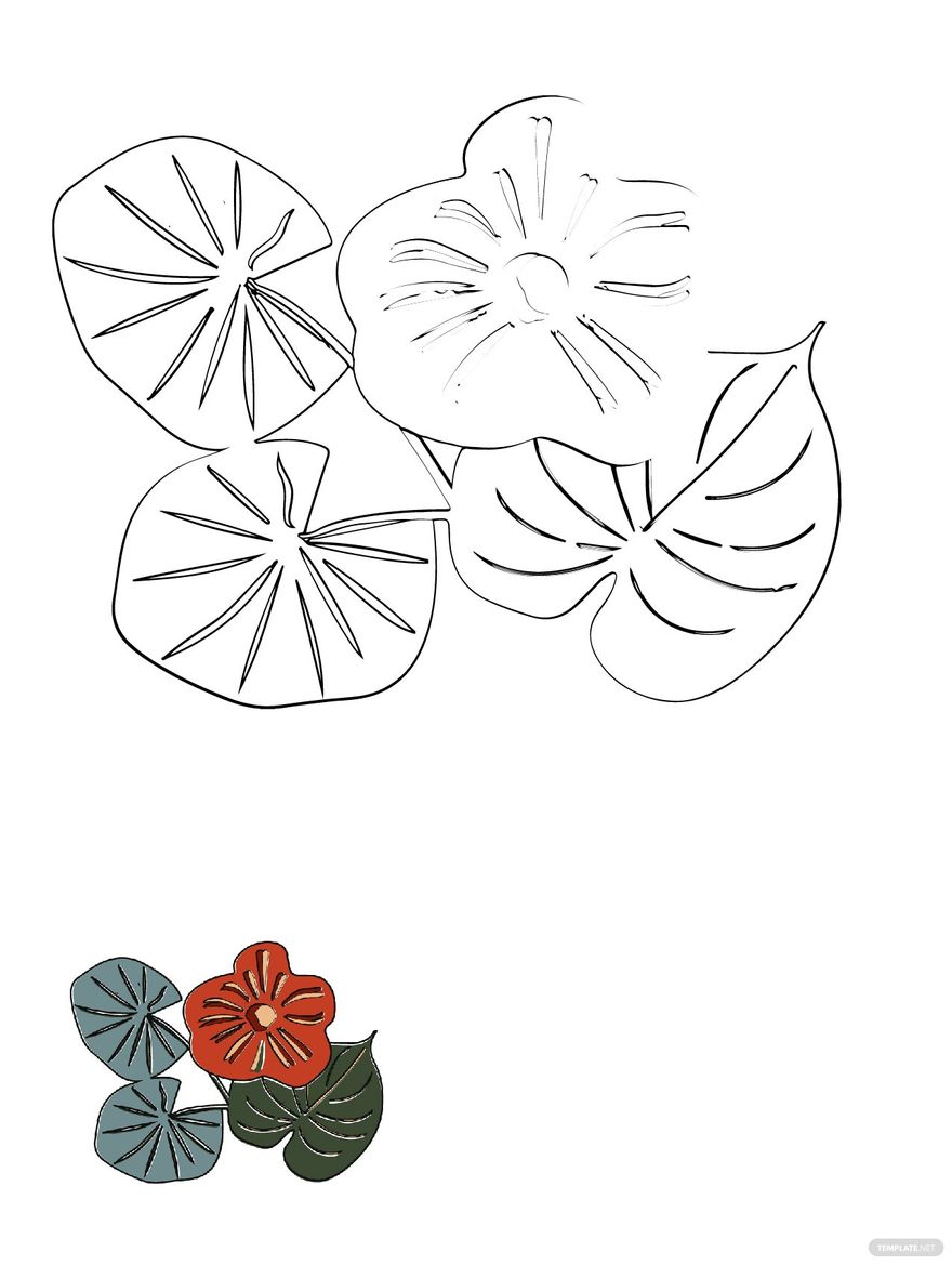 Free vintage floral background coloring page