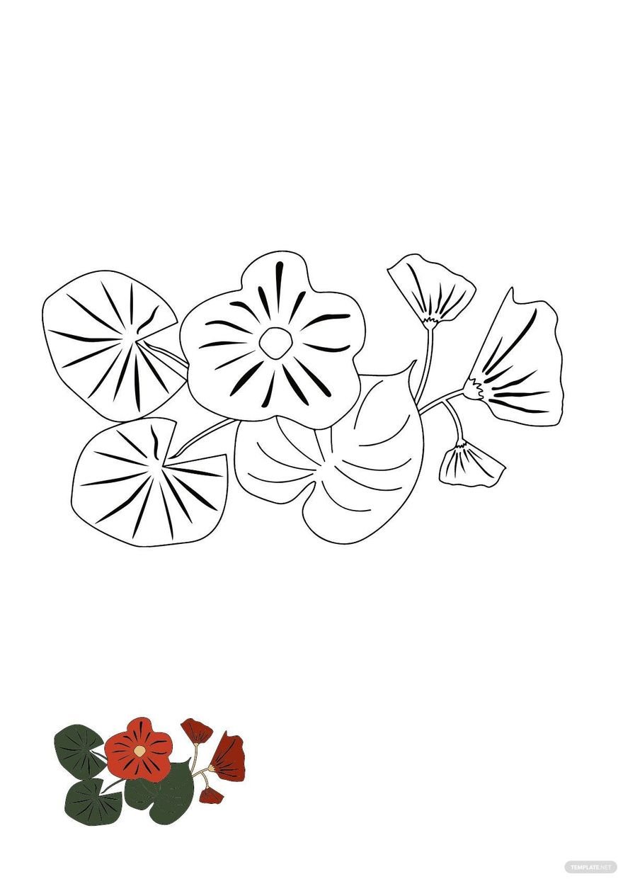 Free vintage floral coloring page
