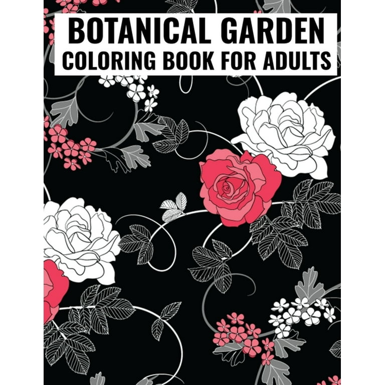 Vintage floral botanical garden coloring book for adults flowers and floral design vintage floral and botanical stress relief coloring pages series paperback