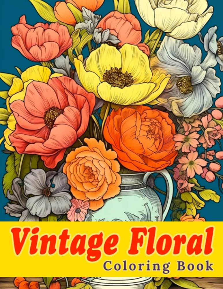 Vintage floral coloring book an intricate coloring book for adults inspired by vintage floral designs odling kasey books